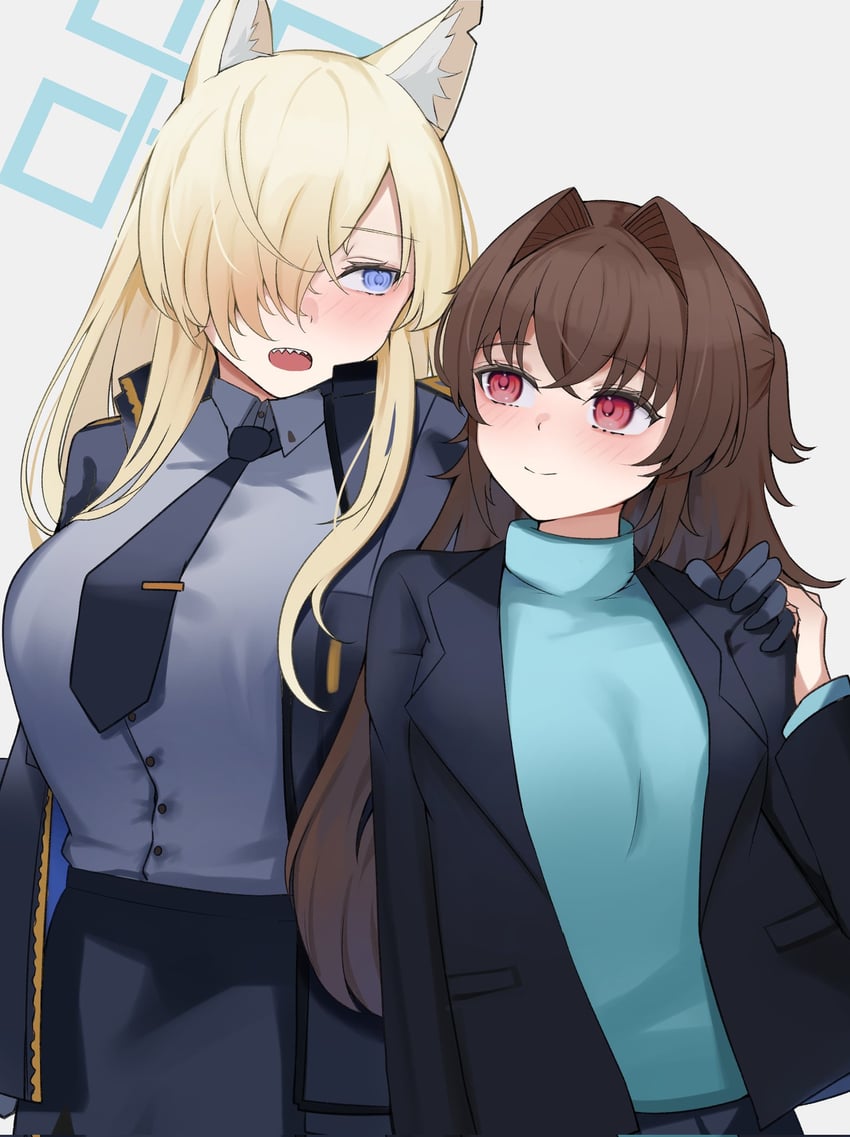 sensei, kanna, and female sensei (blue archive) drawn by san_(harutuki_3)