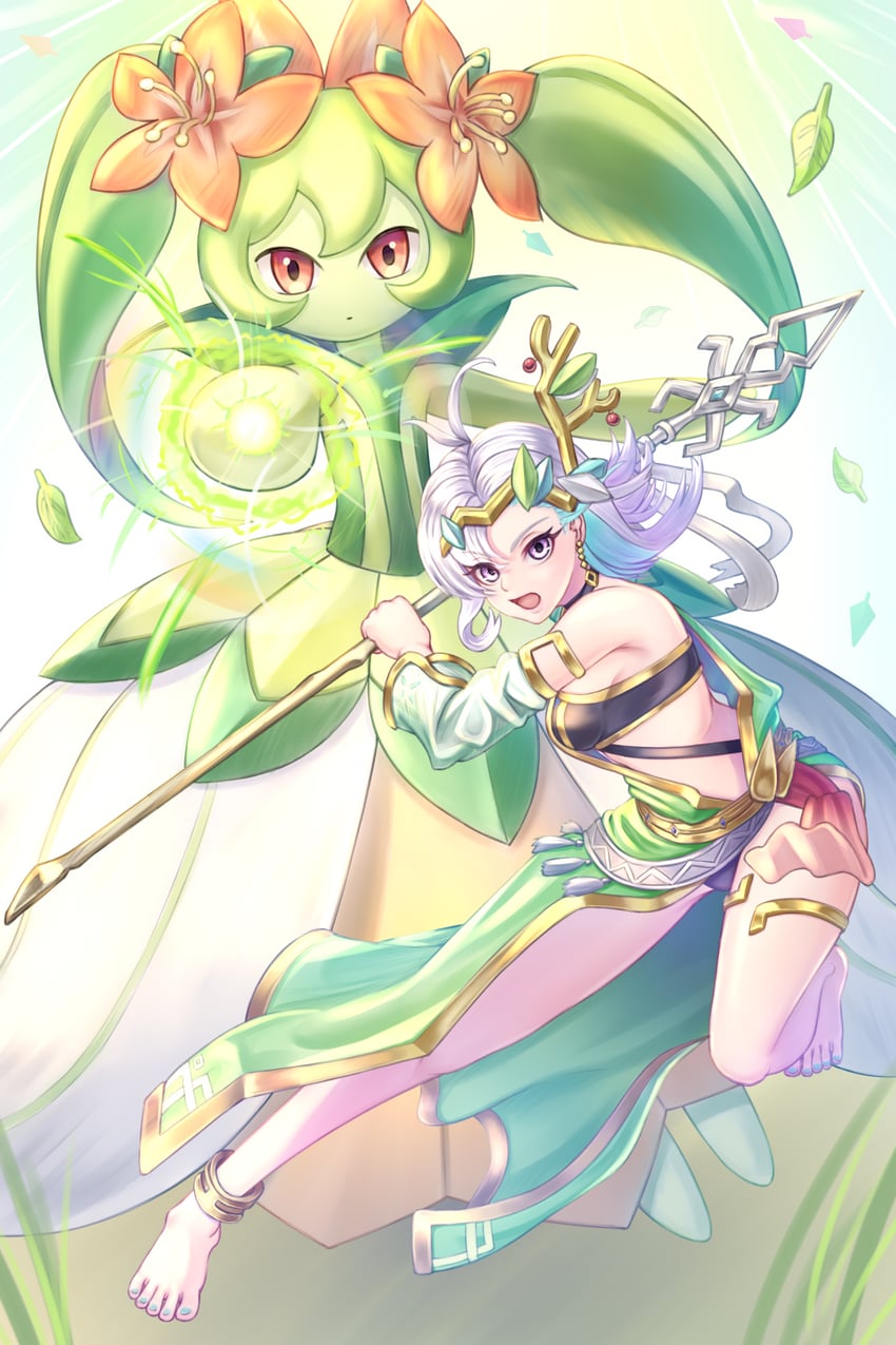 lyleen and lily everhart (palworld) drawn by demorisshu