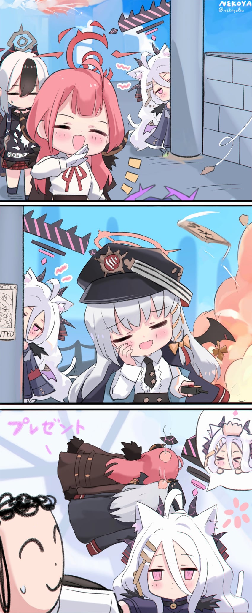 sensei, doodle sensei, hina, kayoko, aru, and 1 more (blue archive) drawn by nekoya_(liu)