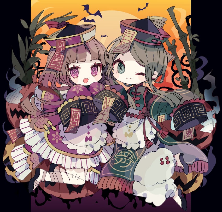 nishida satono and teireida mai (touhou) drawn by nikorashi-ka