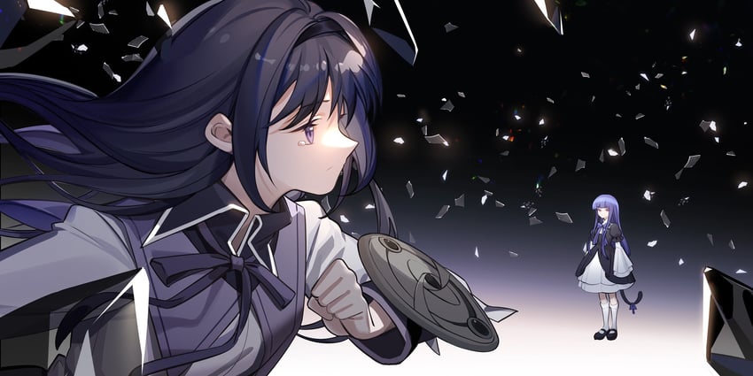 akemi homura and frederica bernkastel (mahou shoujo madoka magica and 1 more) drawn by rmosu