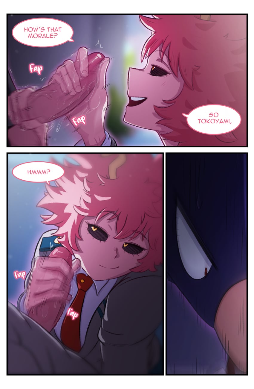 ashido mina and tokoyami fumikage (boku no hero academia) drawn by greatm8