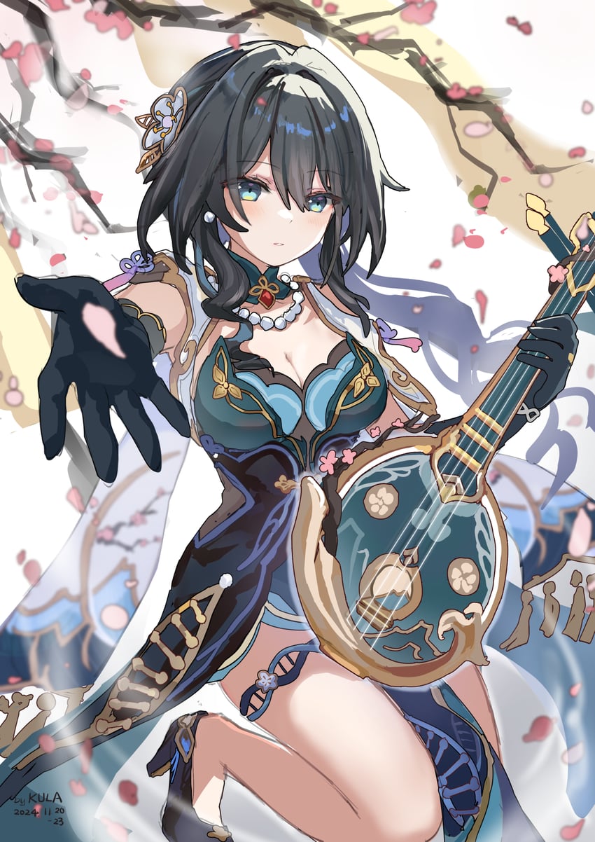 ruan mei (honkai and 1 more) drawn by kkkula_(kula)