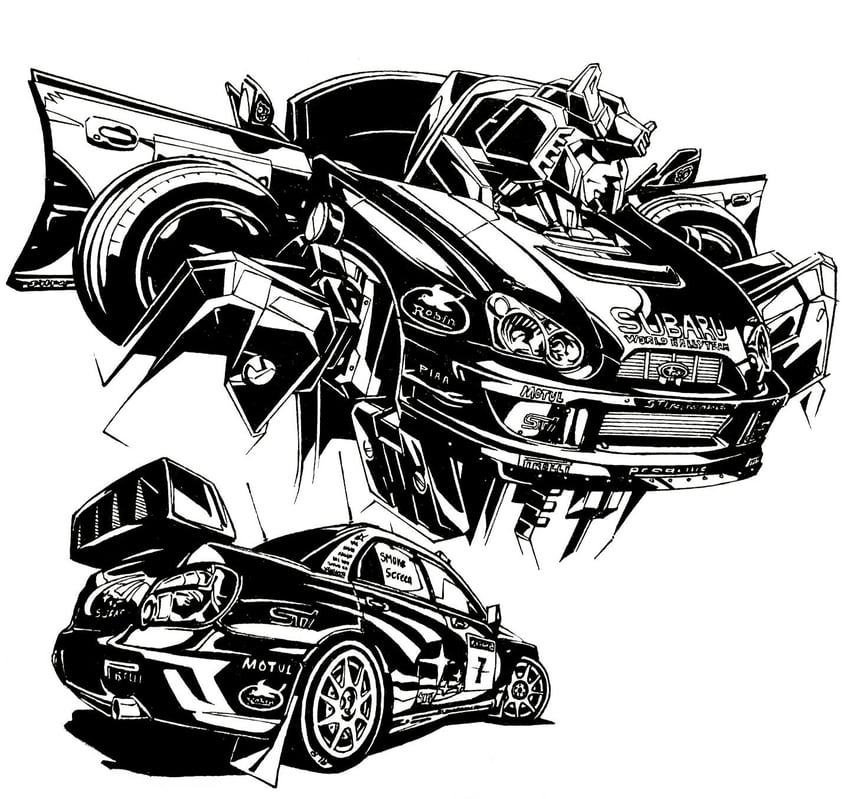 smokescreen (transformers and 3 more) drawn by reece_b_scott