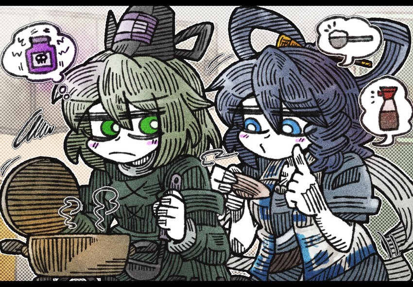 kaku seiga and soga no tojiko (touhou) drawn by suenari_(peace)