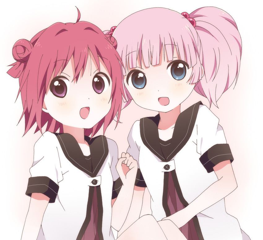 akaza akari and yoshikawa chinatsu (yuruyuri) drawn by kumakichi_(toshigat)
