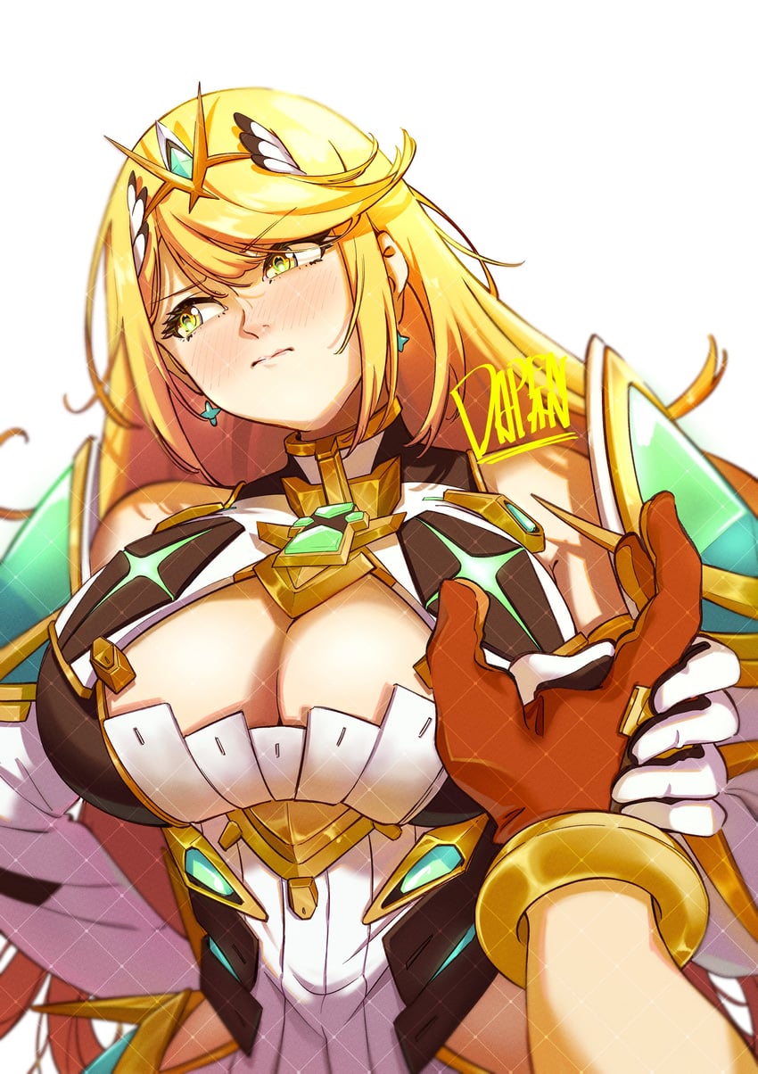 mythra and rex (xenoblade chronicles and 1 more) drawn by dapenpan