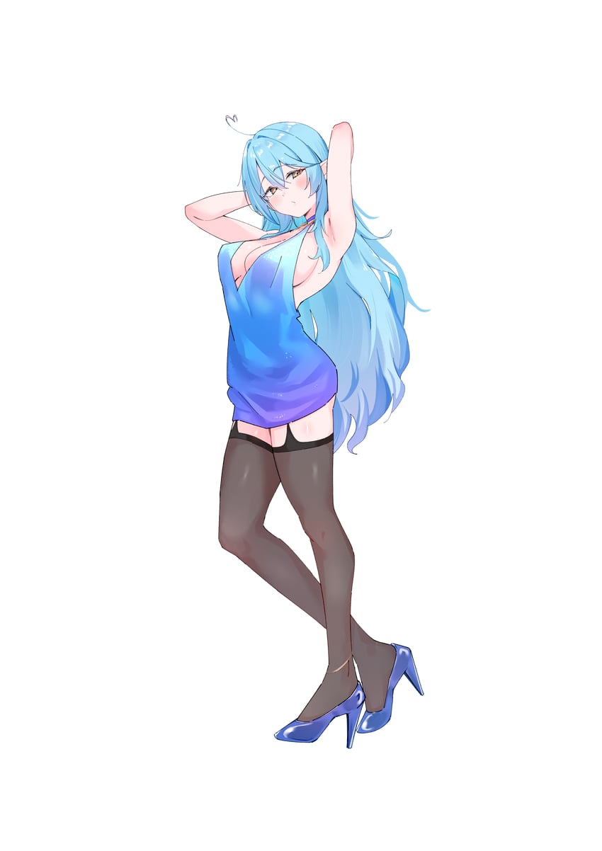 yukihana lamy (hololive and 1 more) drawn by inuinuo_gataken