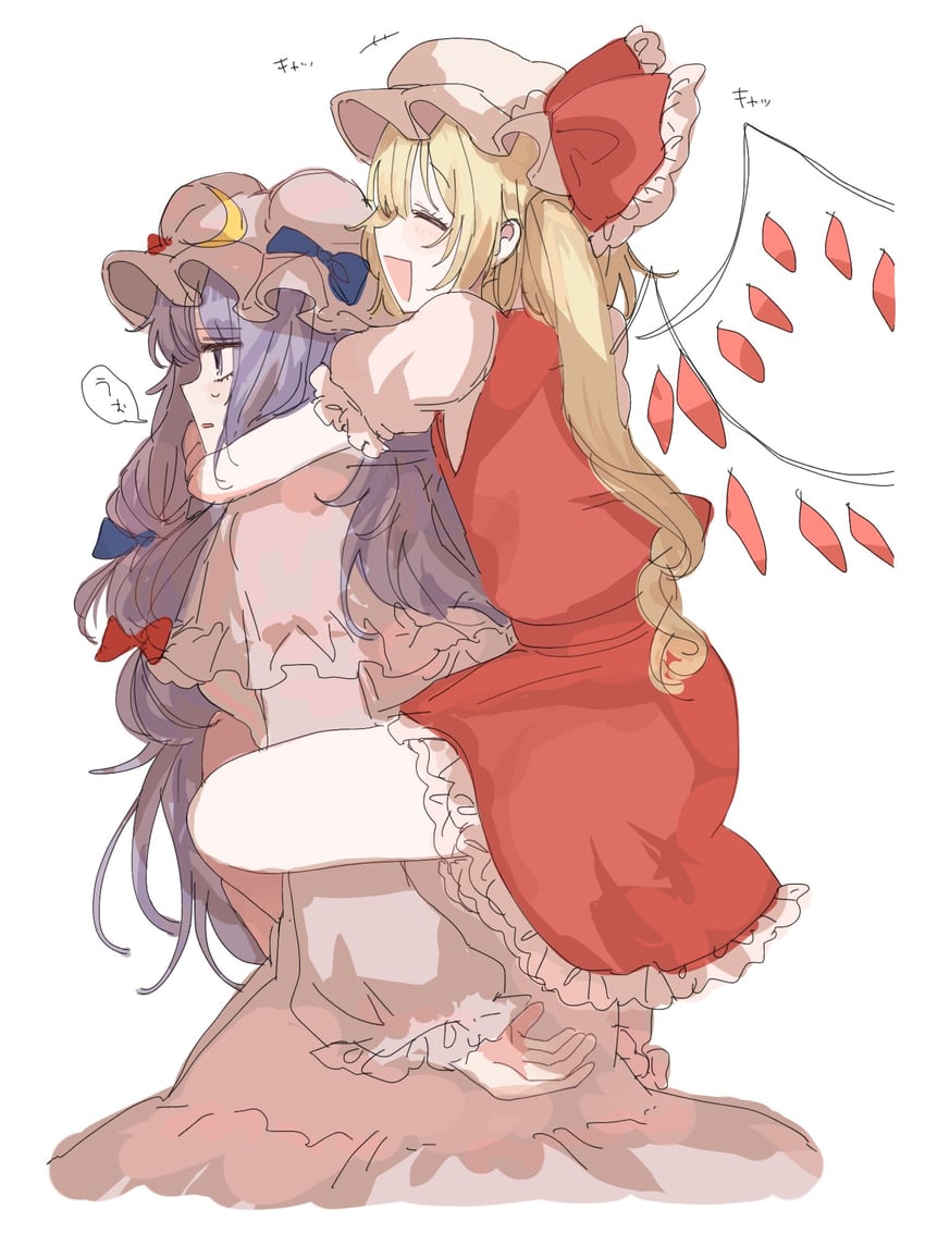 flandre scarlet and patchouli knowledge (touhou) drawn by shamo_tarou