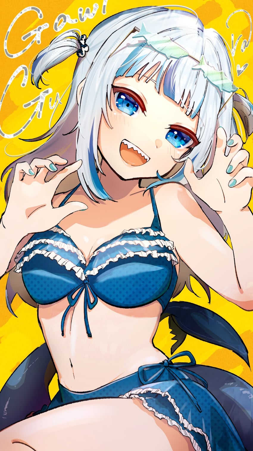 gawr gura (hololive and 1 more) drawn by iris_(tb33064667)