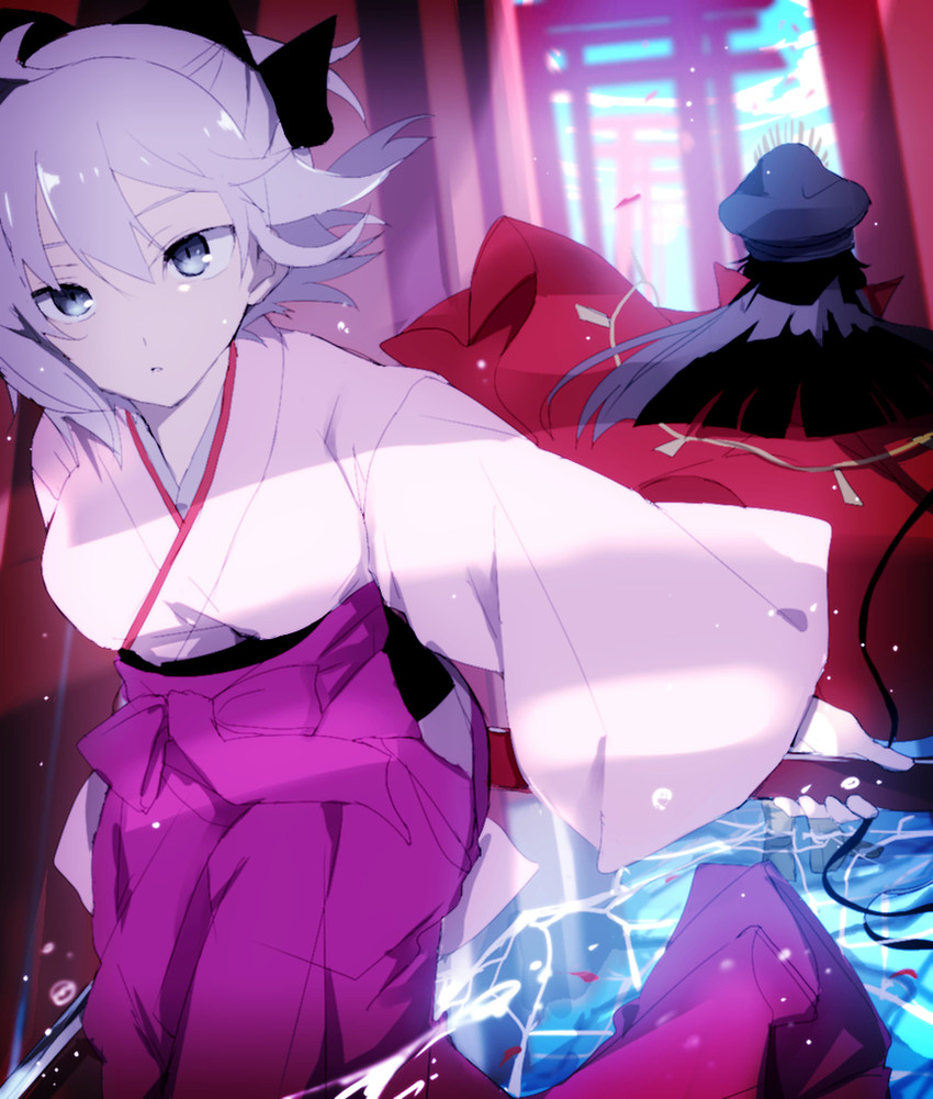okita souji and oda nobunaga (fate and 1 more) drawn by hiiragi_fuyuki