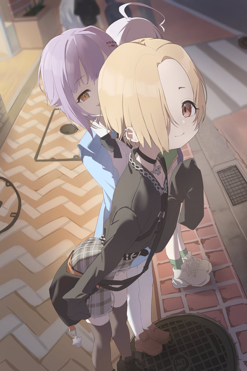 shirasaka koume, koshimizu sachiko, and hoshi syoko (idolmaster and 2 more) drawn by applepie_(12711019)