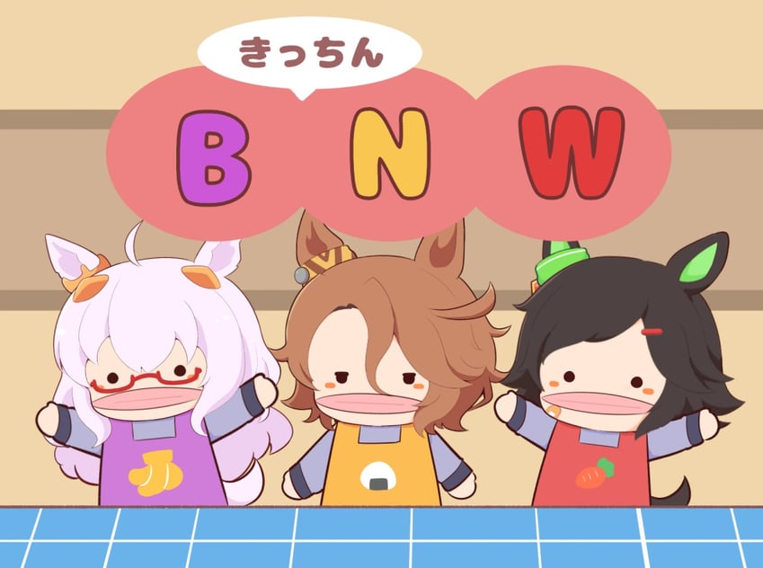 narita taishin, biwa hayahide, and winning ticket (umamusume) drawn by gomashio_(goma_feet)