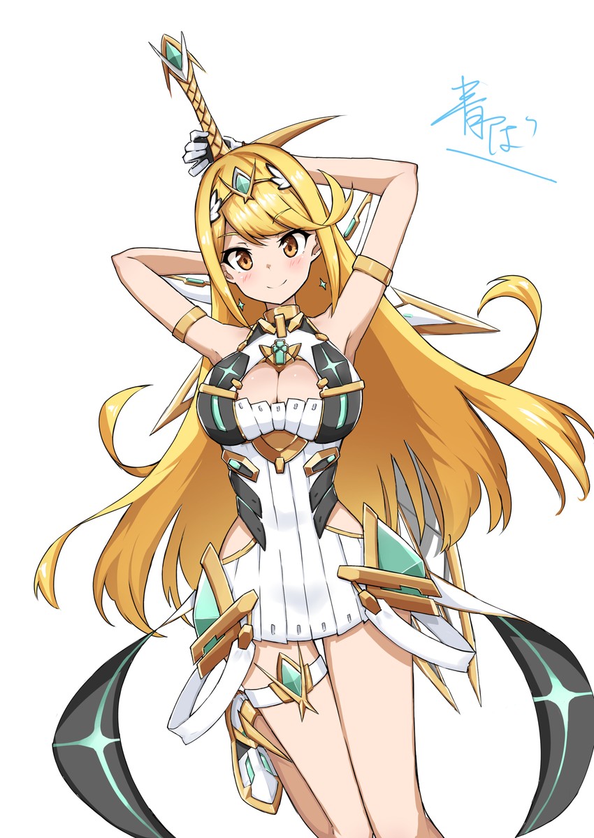 mythra (xenoblade chronicles and 1 more) drawn by aotsuba
