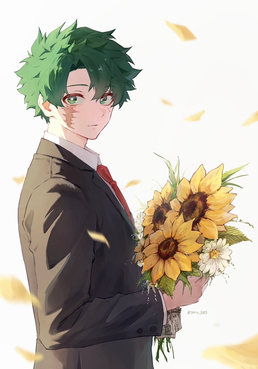 midoriya izuku (boku no hero academia) drawn by soru_2023