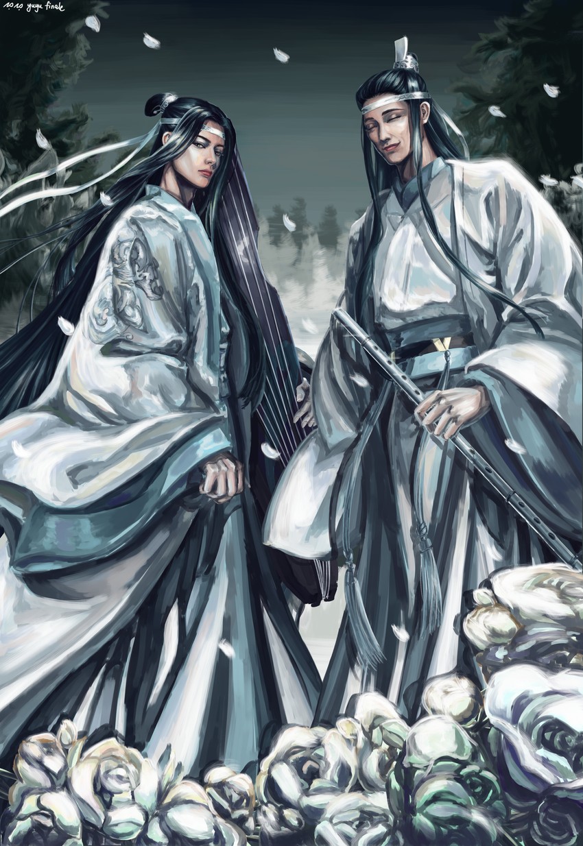 lan wangji and lan xichen (modao zushi) drawn by yuyu_finale
