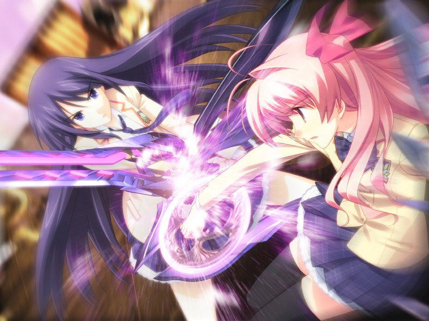 sakihata rimi and aoi sena (chaos;head) drawn by matsuo_yukihiro