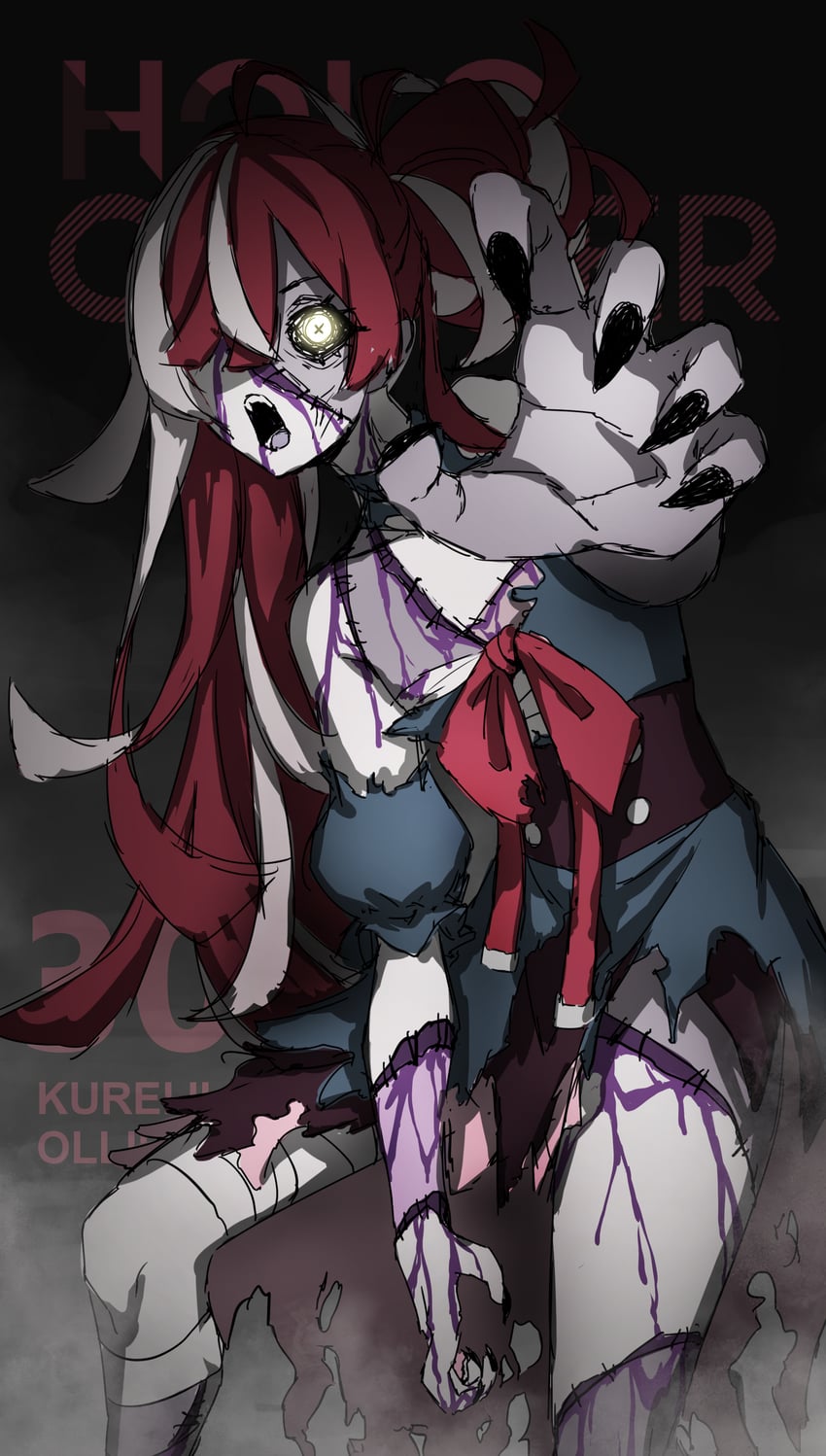 kureiji ollie (hololive and 1 more) drawn by daydarion