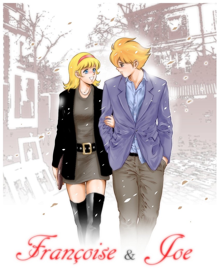 francoise arnoul and shimamura joe (cyborg 009) drawn by taki_reki