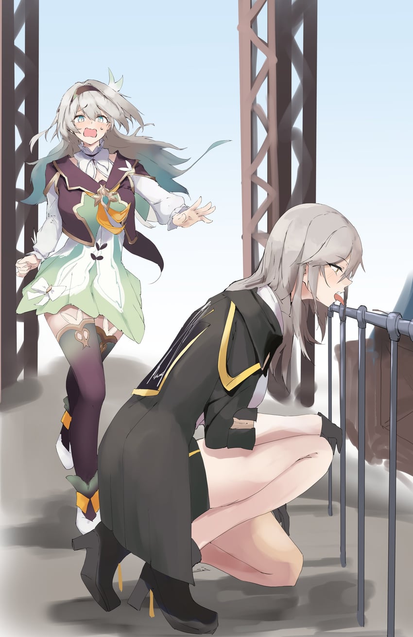 trailblazer, firefly, and stelle (honkai and 1 more) drawn by s4ika