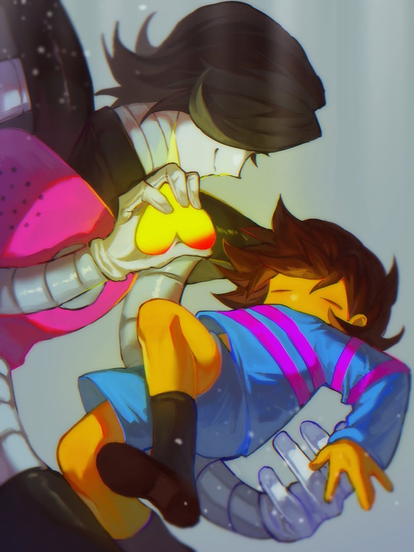 frisk, mettaton, and mettaton ex (undertale) drawn by relation_z