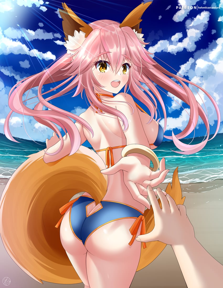 tamamo and tamamo no mae (fate and 1 more) drawn by helvetica_std