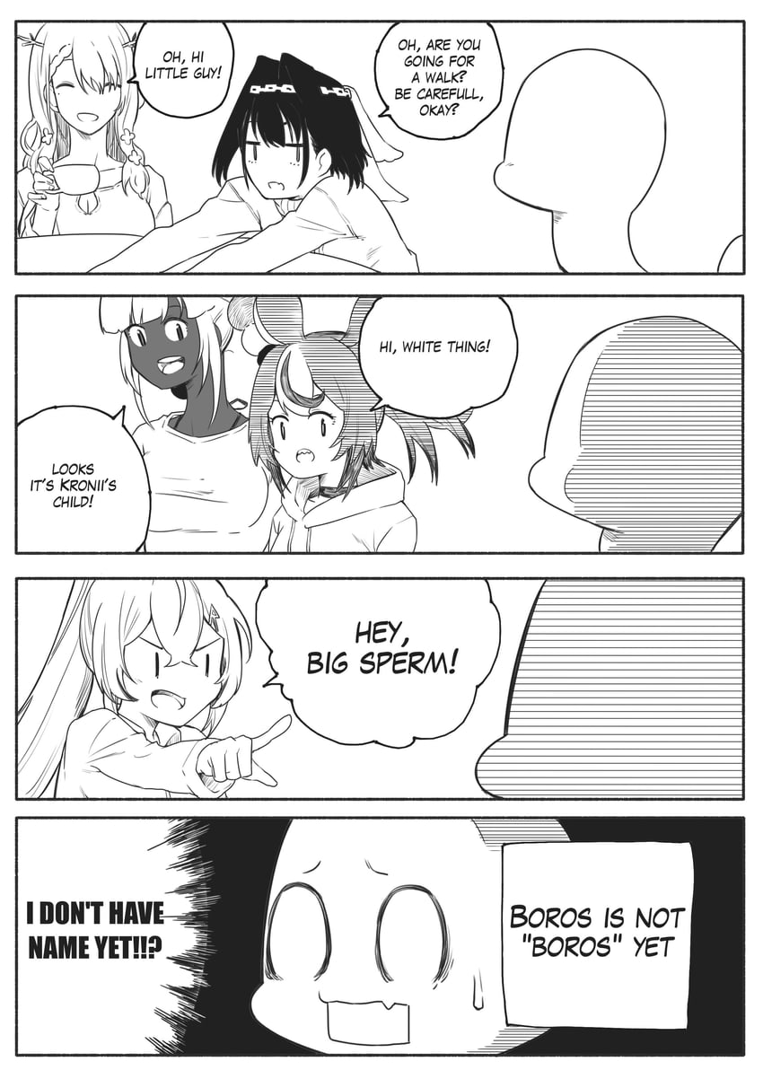 ouro kronii, nanashi mumei, hakos baelz, ceres fauna, tsukumo sana, and 1 more (hololive and 1 more) drawn by zero_(muftisaili)
