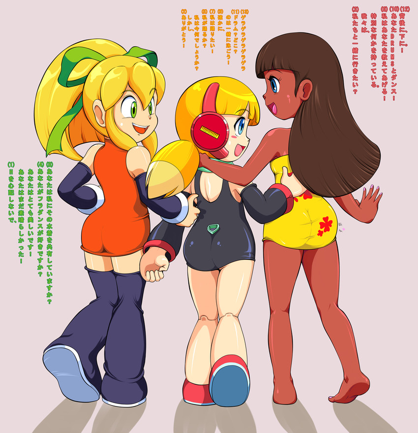 roll, call, call h, and chimuru (mega man and 2 more) drawn by pepipopo