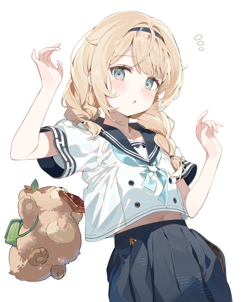 kazama iroha and pokobee (hololive) drawn by hana_mori