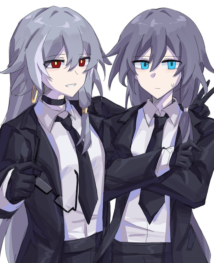 fu hua and herrscher of sentience (honkai and 1 more) drawn by lienai9
