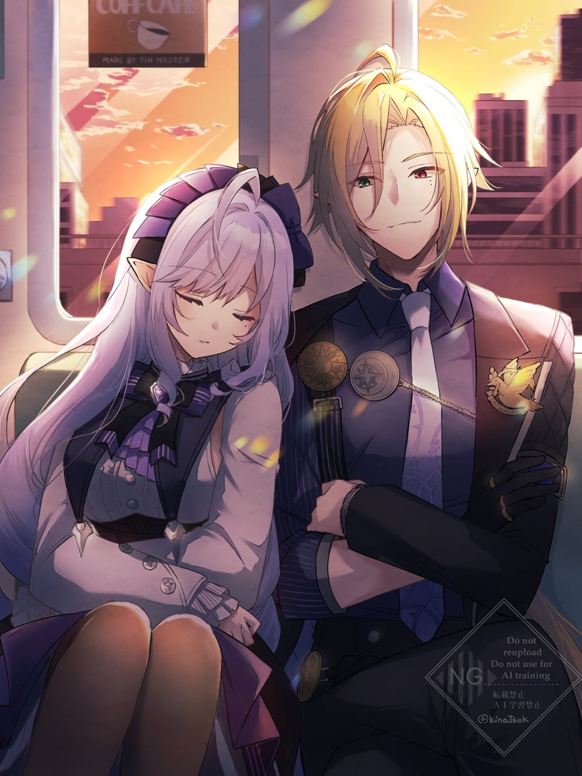 vivian banshee and hugo vlad (zenless zone zero) drawn by kinatsu_k