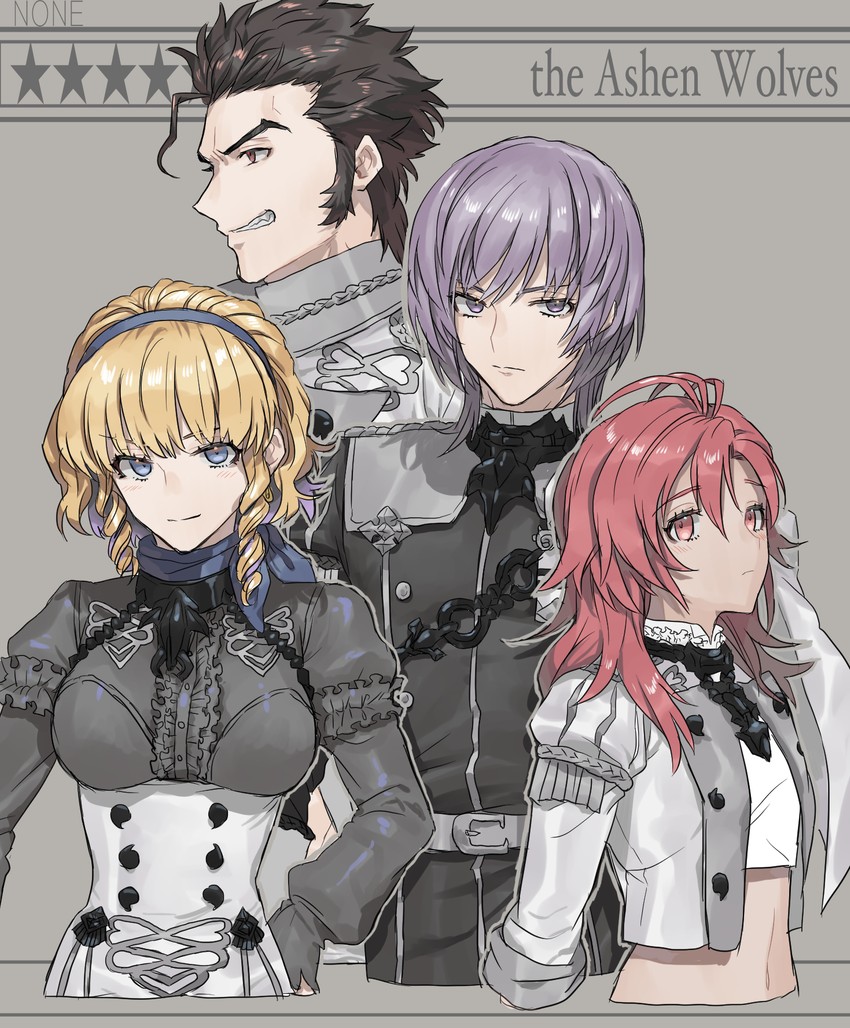 constance von nuvelle, hapi, yuri leclerc, and balthus von albrecht (fire emblem and 1 more) drawn by none_(kameko227)
