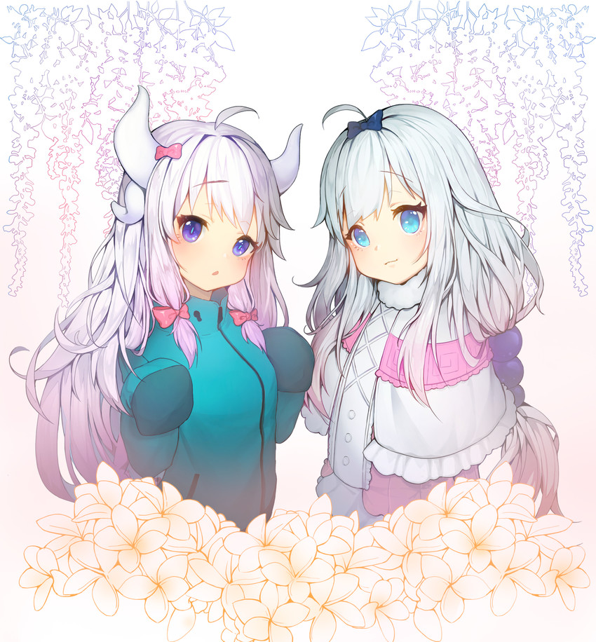 izumi sagiri and kanna kamui (kobayashi-san chi no maidragon and 1 more) drawn by tp_(kido_94)