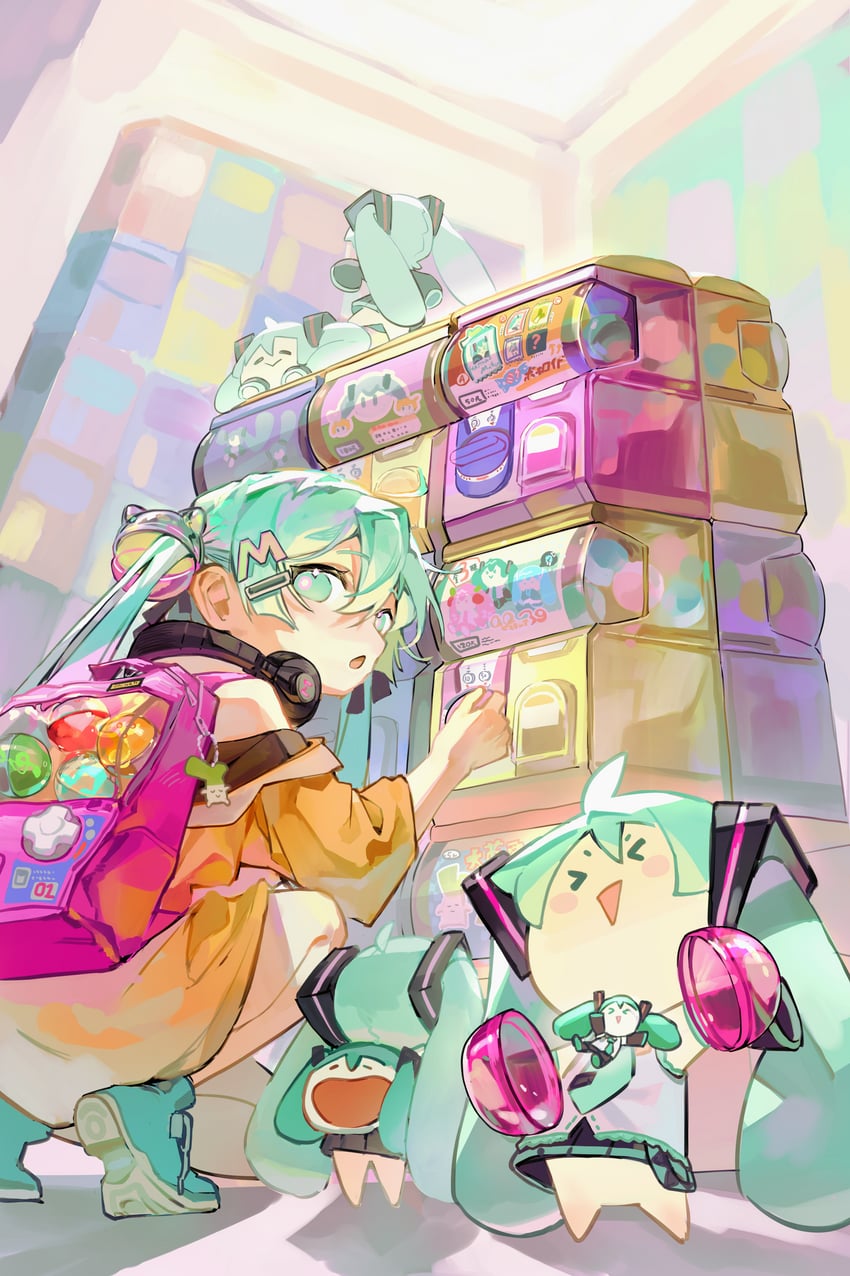 hatsune miku, kagamine rin, kagamine len, and sakura miku (vocaloid) drawn by chi_chi3939