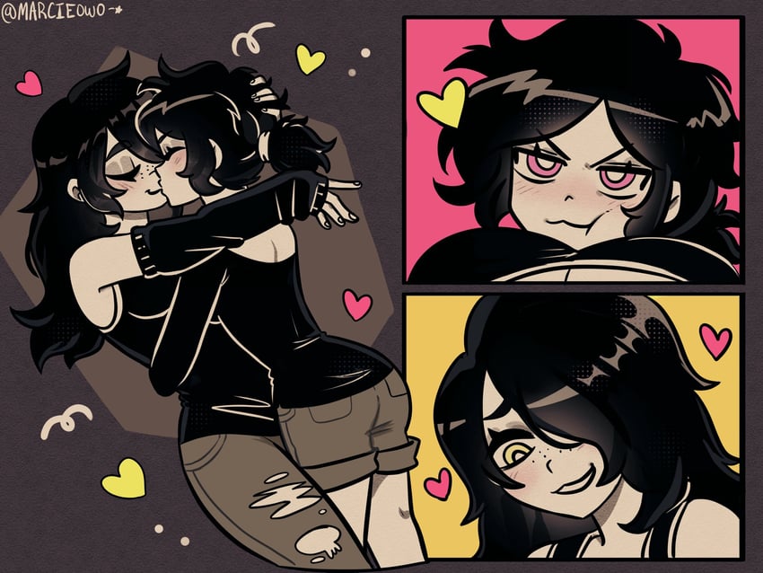 ashley graves and julia (the coffin of andy and leyley) drawn by marcieowo