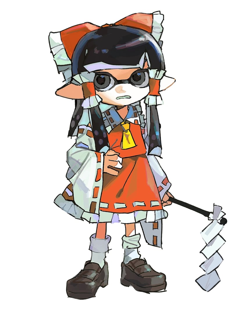 hakurei reimu (touhou and 1 more) drawn by miko_(15476997)