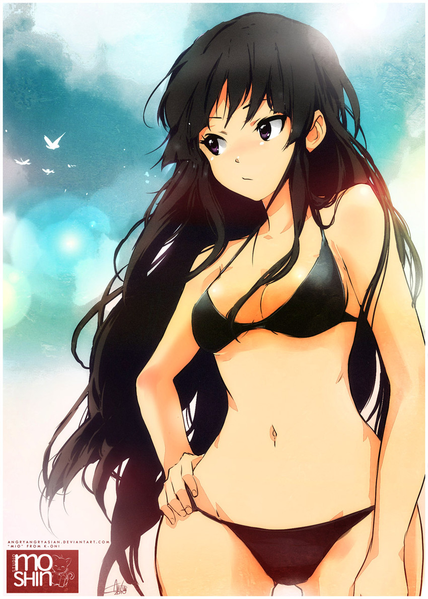 akiyama mio (k-on!) drawn by david_liu