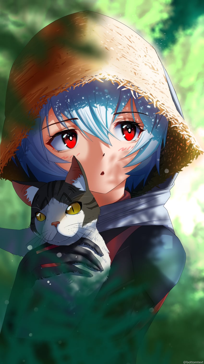 ayanami rei (neon genesis evangelion and 2 more) drawn by botttomtext
