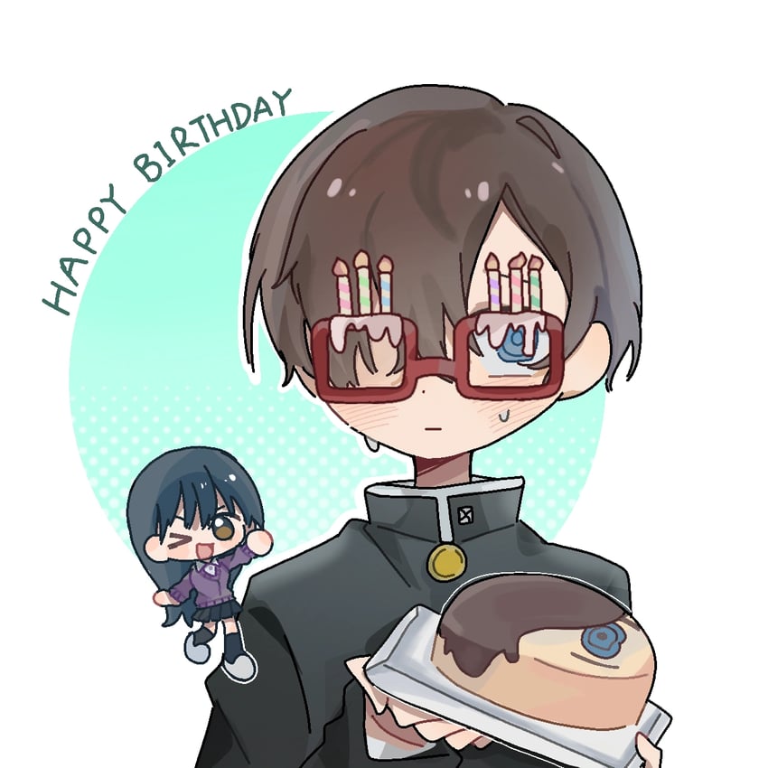 yamada anna and ichikawa kyoutarou (boku no kokoro no yabai yatsu) drawn by qianwa_shi_biao