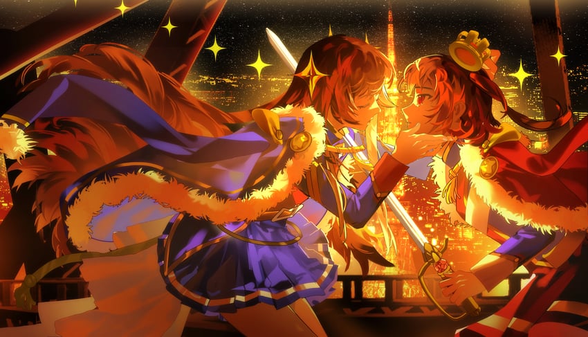 aijou karen and kagura hikari (shoujo kageki revue starlight) drawn by wu_huo_(nor020113)