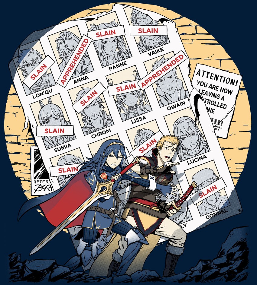 lucina, tharja, chrom, anna, lissa, and 6 more (fire emblem and 3 more) drawn by mcguinnessjohn