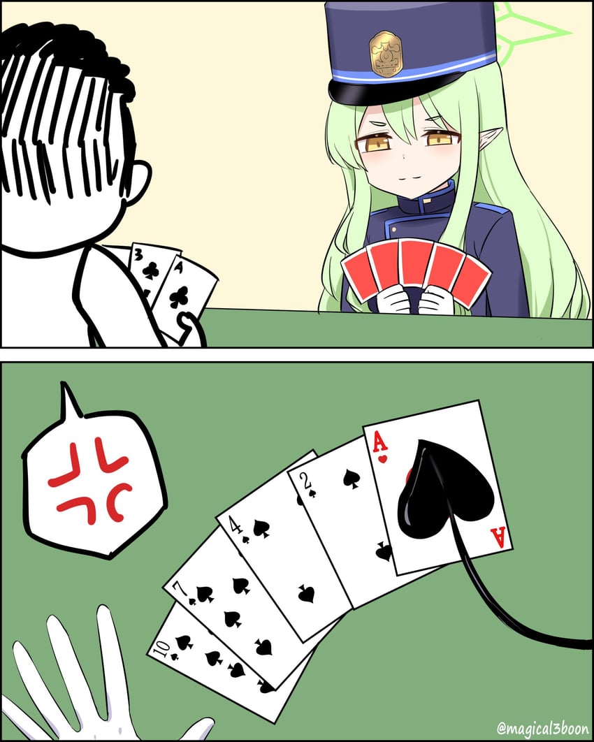 sensei, doodle sensei, and hikari (blue archive) drawn by threeboon