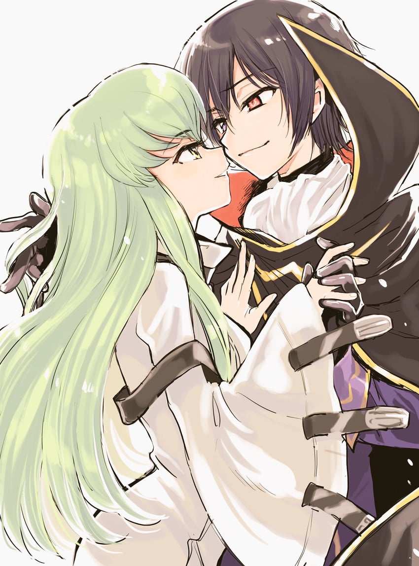 c.c. and lelouch vi britannia (code geass) drawn by amezawa_koma