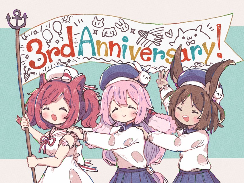 i-19, i-26, and i-25 (azur lane) drawn by koru_koruno