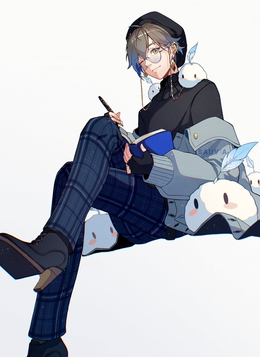 ike eveland and quilldren (nijisanji and 1 more) drawn by saiivia