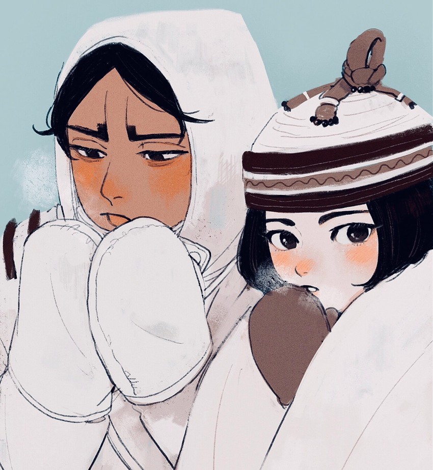 koito otonoshin and enonoka (golden kamuy) drawn by morikomori