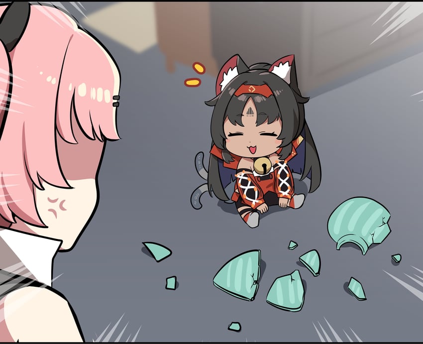 nicole demara and nekomiya mana (zenless zone zero) drawn by ooyun