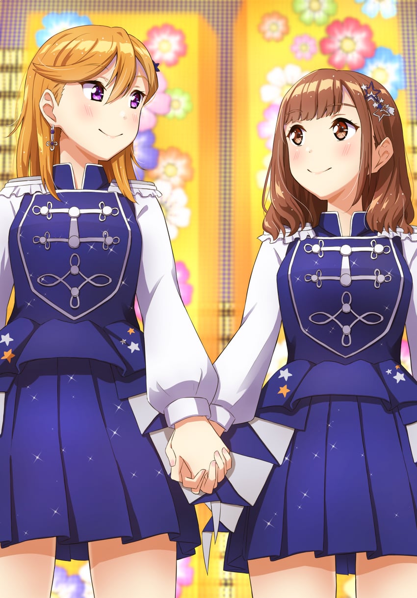 shibuya kanon and date sayuri (love live! and 2 more) drawn by qy73