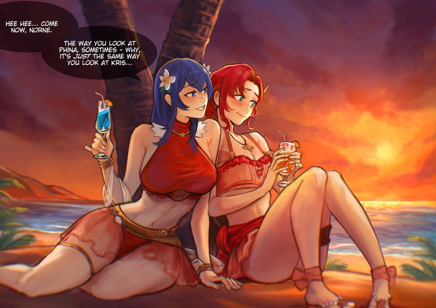 caeda and norne (fire emblem and 3 more) drawn by sethkiel