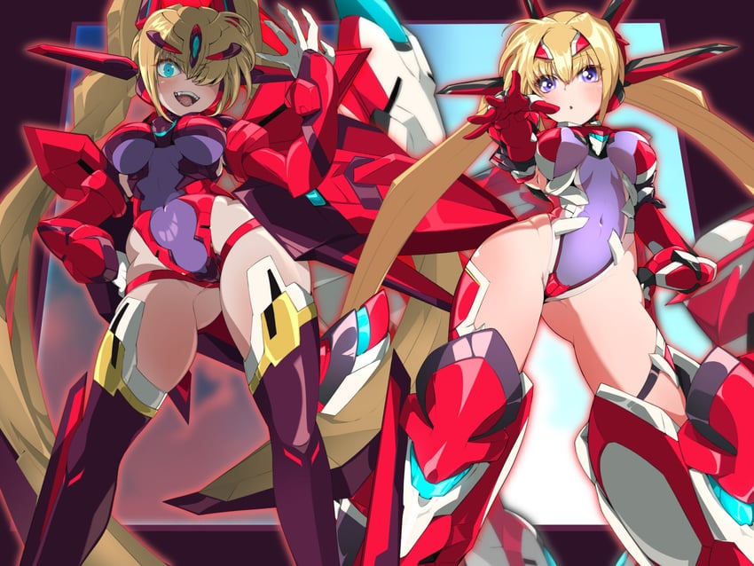 faintear and faintear imitate (trigger heart exelica) drawn by dokuro_aratame